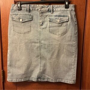 liz & co. Light Blue Denim Pencil Skirt